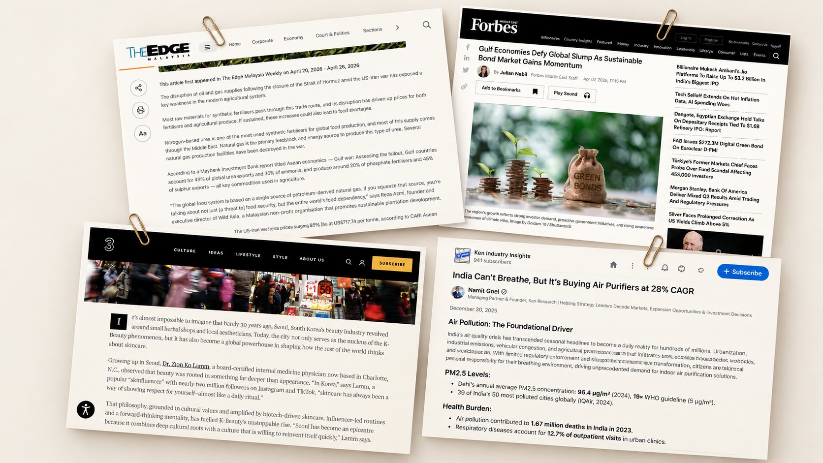 Pinned LinkedIn articles from Ken Research leaders